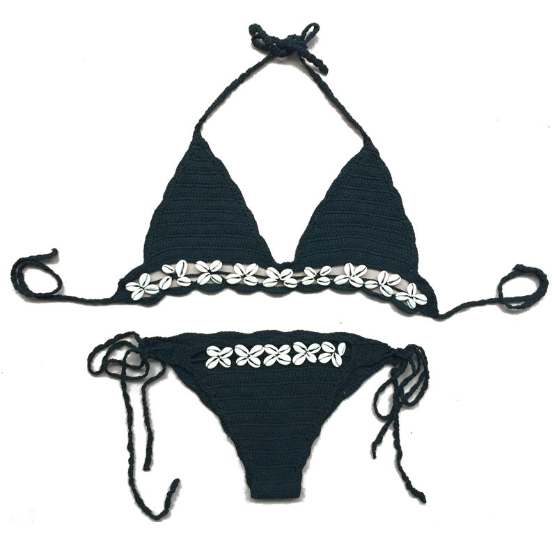 Popular Knitted Swimsuit with Shell Design