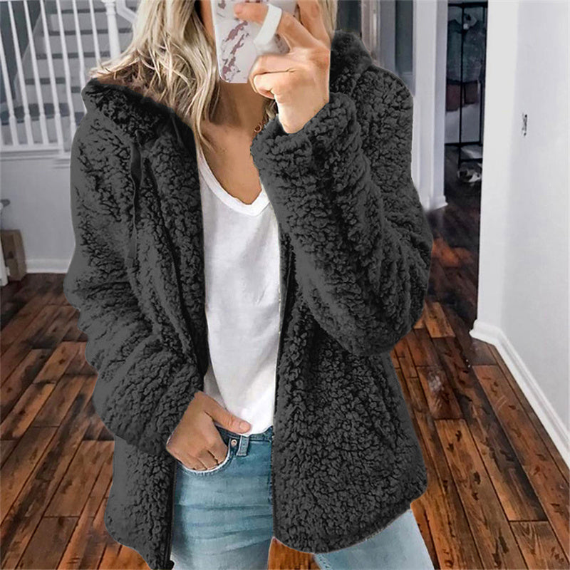 Women's Plus Size Fleece Hoodie Cardigan for Winter | Streetwear