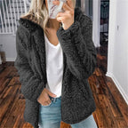 Women's Plus Size Fleece Hoodie Cardigan for Winter | Streetwear