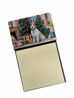 Fox Terrier Cozy Christmas Sticky Note Holder