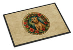 Lakeland Terrier Christmas Flowers Doormat