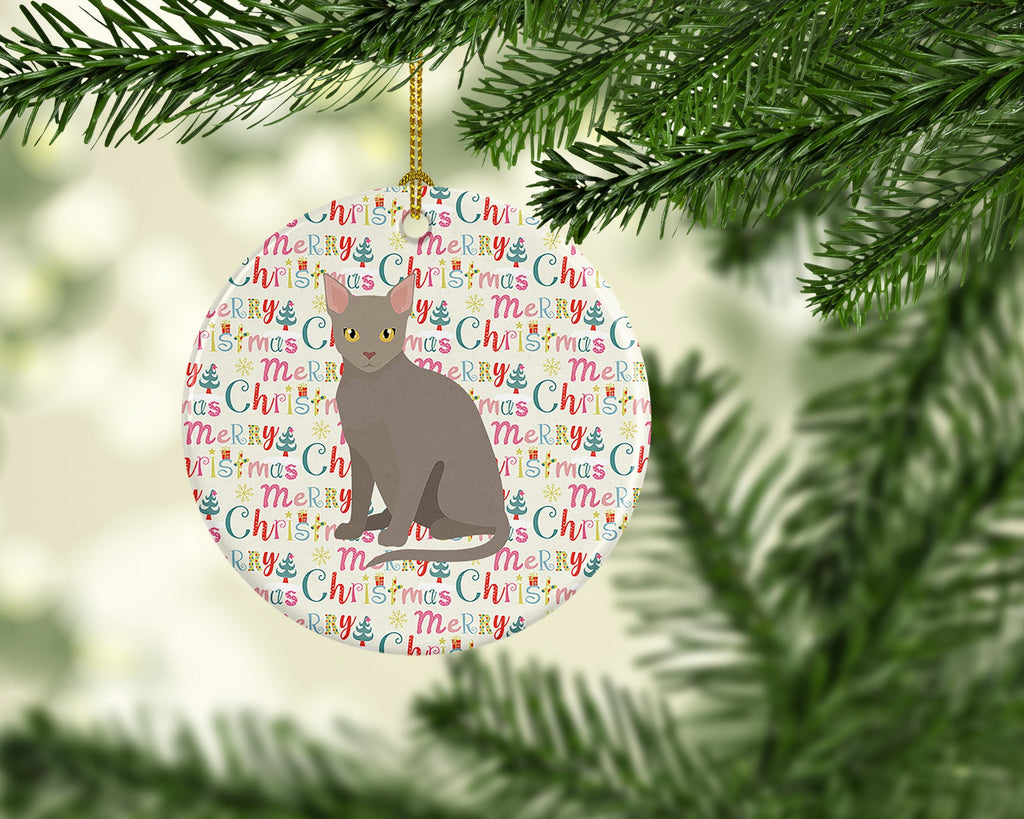 Malayan Cat Christmas Ceramic Ornament