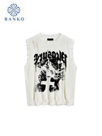 2023 Summer Gyaru Y2K Streetwear Off Shoulder Tank Top