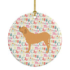 Fila Brasileiro Merry Christmas Ceramic Ornament