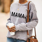 Thanksgiving MAMA Casual Crewneck Sweatshirt | Streetwear