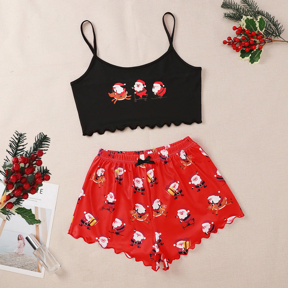 Summer Sexy Women's Christmas Pajamas Set (2 Pieces)