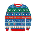 Men's Santa Claus Print Long Sleeve Pullover Sweater | Streetwear