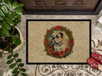 English Bulldog Christmas Flowers Doormat