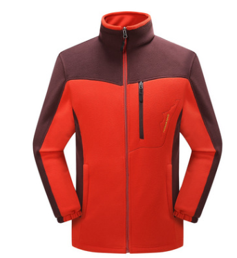 Polar Fleece Couple Cardigan with Contrast Design