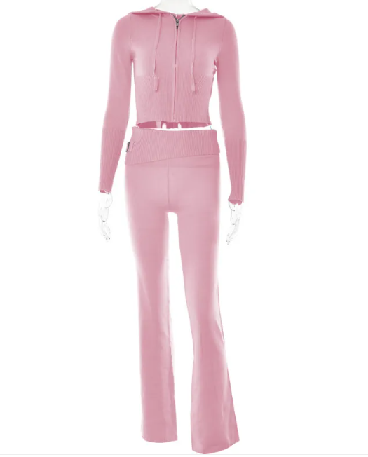 ChicComfort High-Waist Hoodie & Pants Set | Streetwear