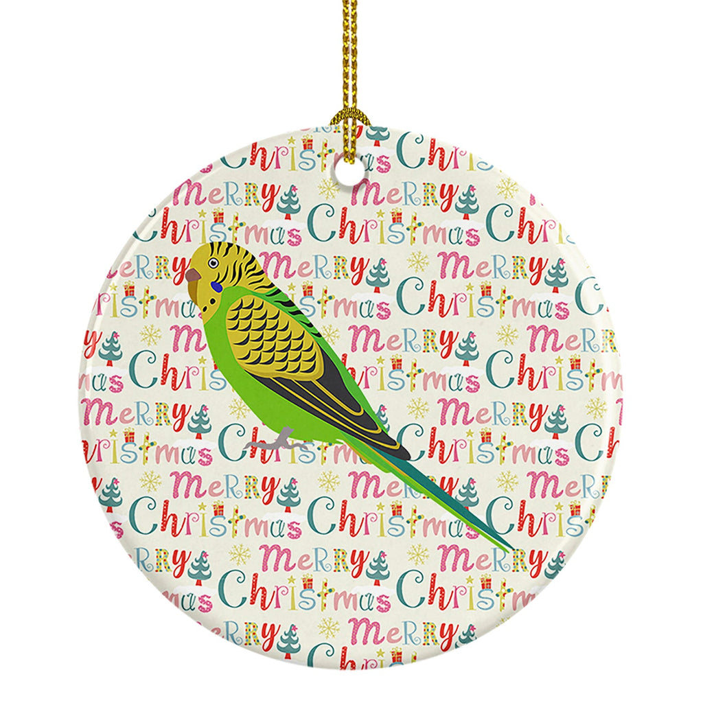 Budgerigar Christmas Ceramic Ornament