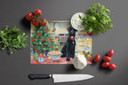 Kerry Blue Terrier Christmas Cookies Glass Cutting Board