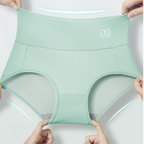 High Waist Ice Silk Panties for Women - Large Size