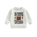Kids Rugby Letter Print Long Sleeve Sweatshirt