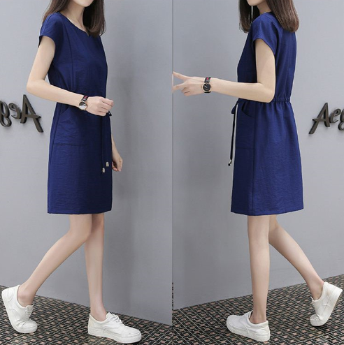 2018 Summer Korean Style V-Neck A-Line Dress