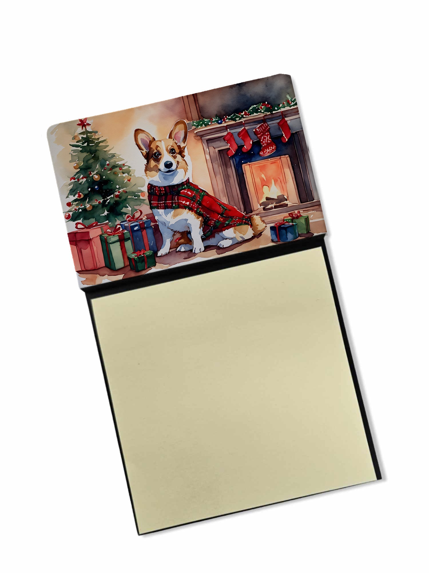 Corgi Cozy Christmas Sticky Note Holder