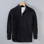 Loose Zip Knitted Pullover Sweater | Streetwear