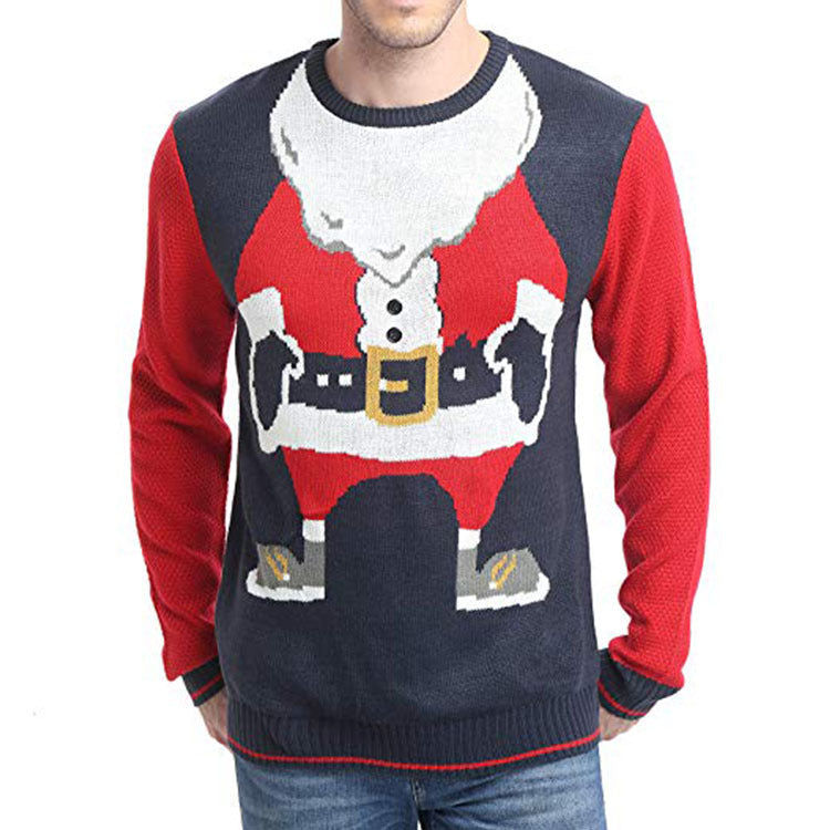 Men's Ugly Christmas Sweater - Acrylic Knit Design