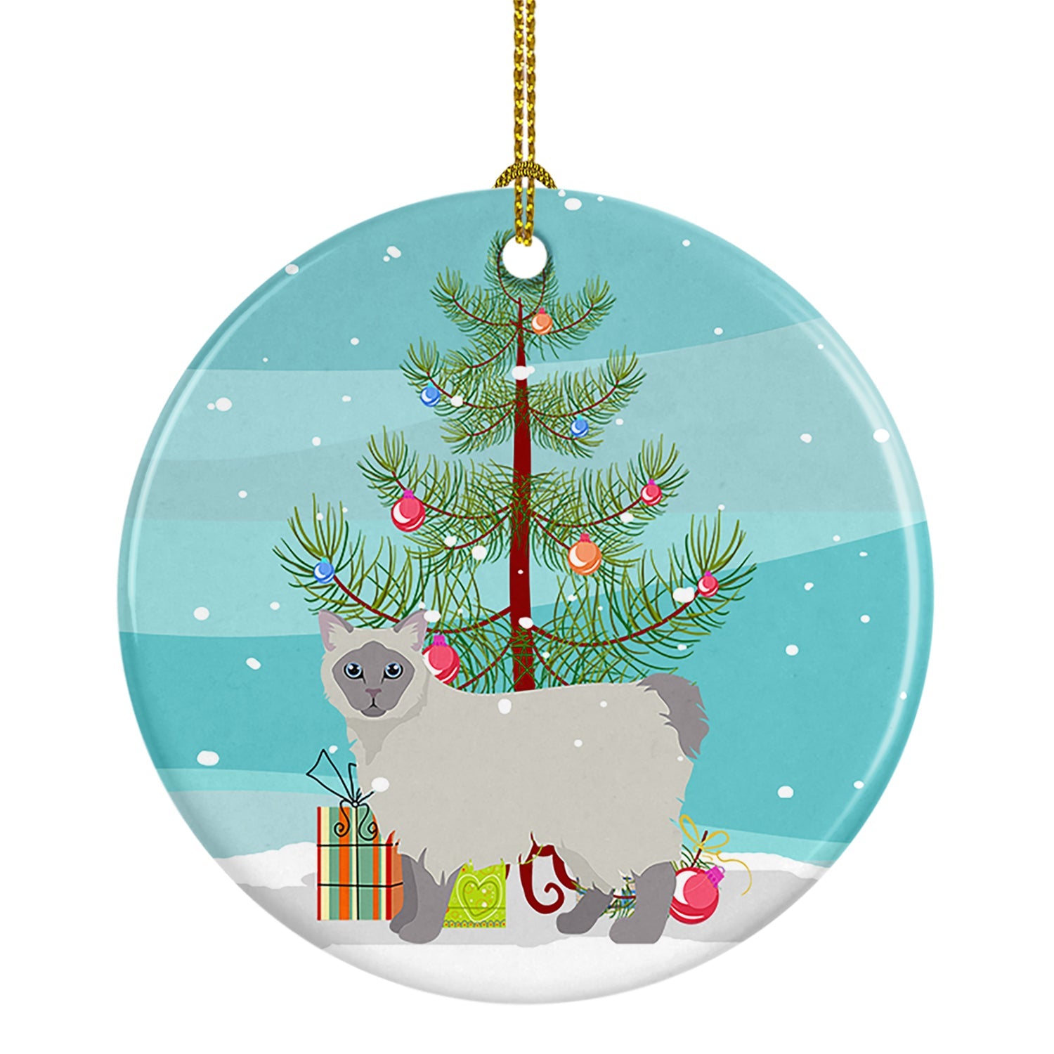 Owyhee Bob Cat Christmas Ceramic Ornament