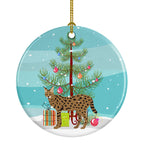Savannah Cat Christmas Ceramic Ornament