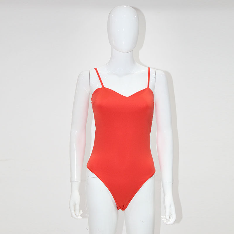 Summer Slim Fashion Solid Color Women's Bodysuit