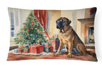 Mastiff Cozy Christmas Throw Pillow