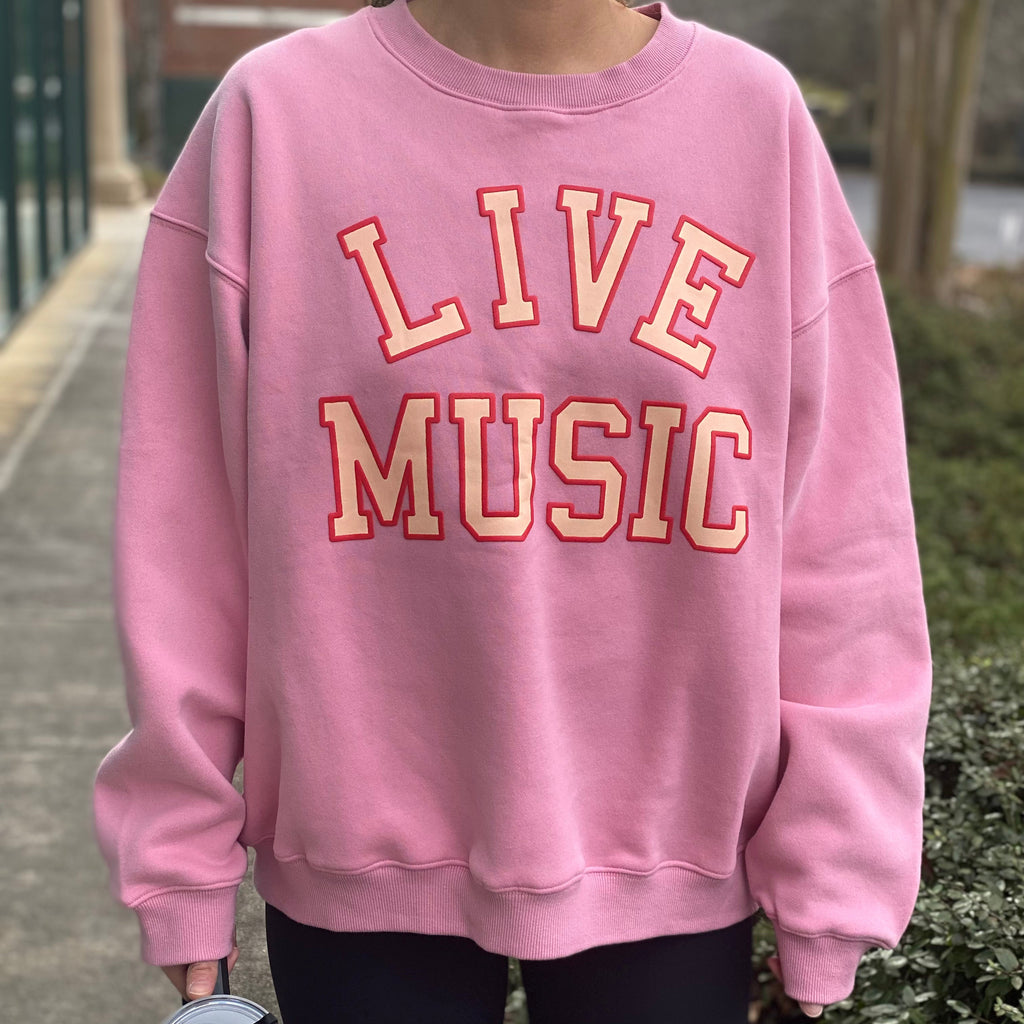 Live Music Lover Oversized Sweatshirt | Streetwear