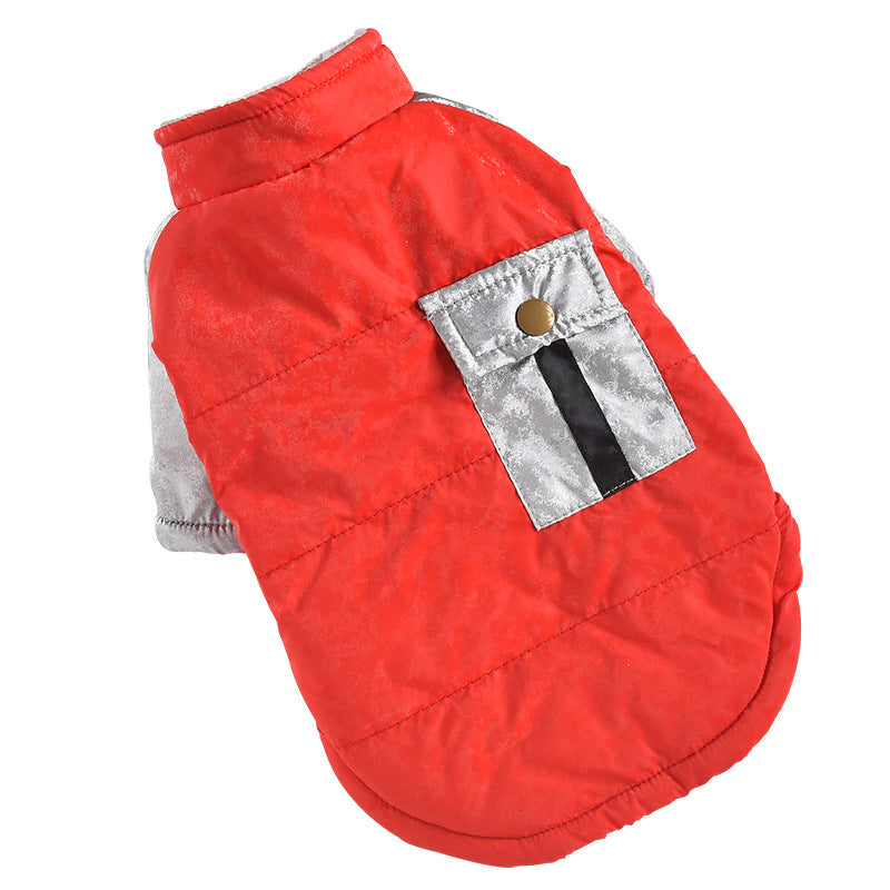 Windproof Cotton Coat for Dogs and Cats with Pocket