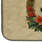 Australian Kelpie Christmas Flowers Dish Drying Mat