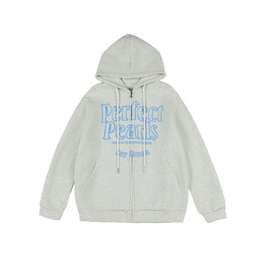 Velvet Women's Hooded Letter Sweater Cardigan Jacket