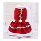 Fashion Pet Clothes Thick Fleece Christmas Skirt