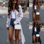 Women's Long-sleeved Lapel Coat