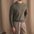 Thick Needle Round Neck Sweater for Small Sizes