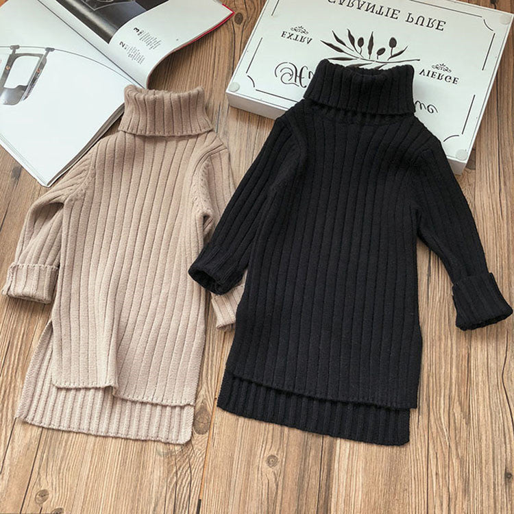 Solid Color All-Match Split Sweater