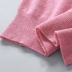 Men's V-Neck Loose Solid Color Knitted Sweater