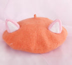 Women's Wool Tweed Cat Ears Hat - Soft and Cute