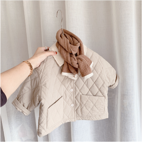 Girl's Autumn Padded Cardigan Jacket