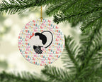 Royal Palm Turkey Christmas Ceramic Ornament