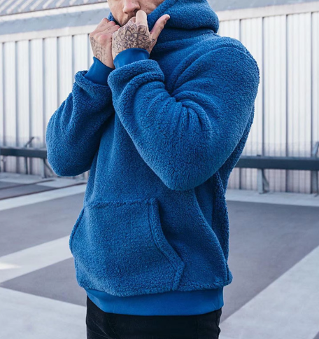 Men's Jacket Fashion Hooded Plush Sweater