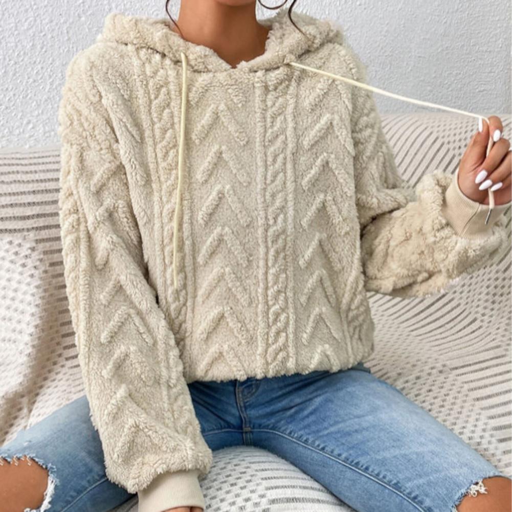 Women's Thick Plush Hoodie Sweatshirt for Autumn Winter | Streetwear