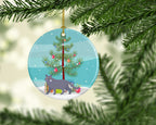 British Shorthair Cat Christmas Ceramic Ornament