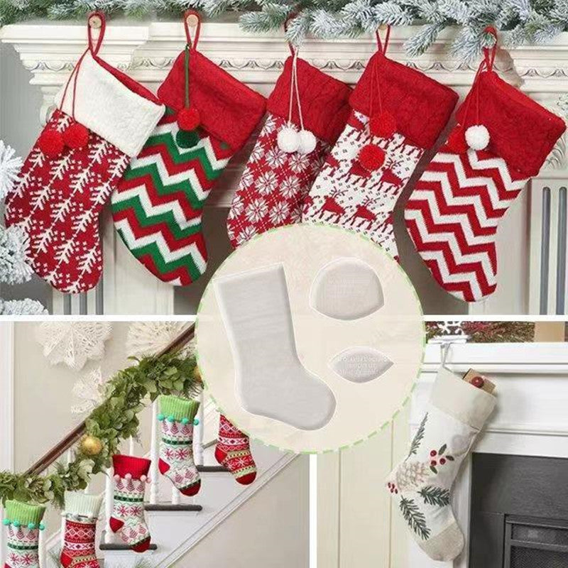 DIY Handmade Christmas Socks Template and Cutting Ruler