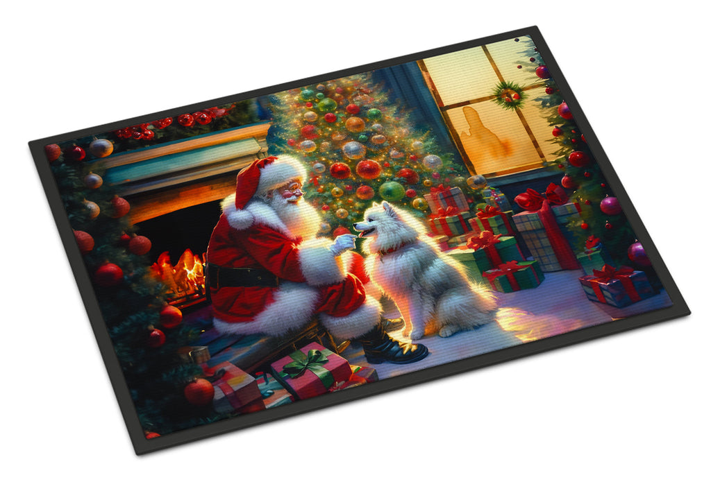 American Eskimo and Santa Claus Doormat