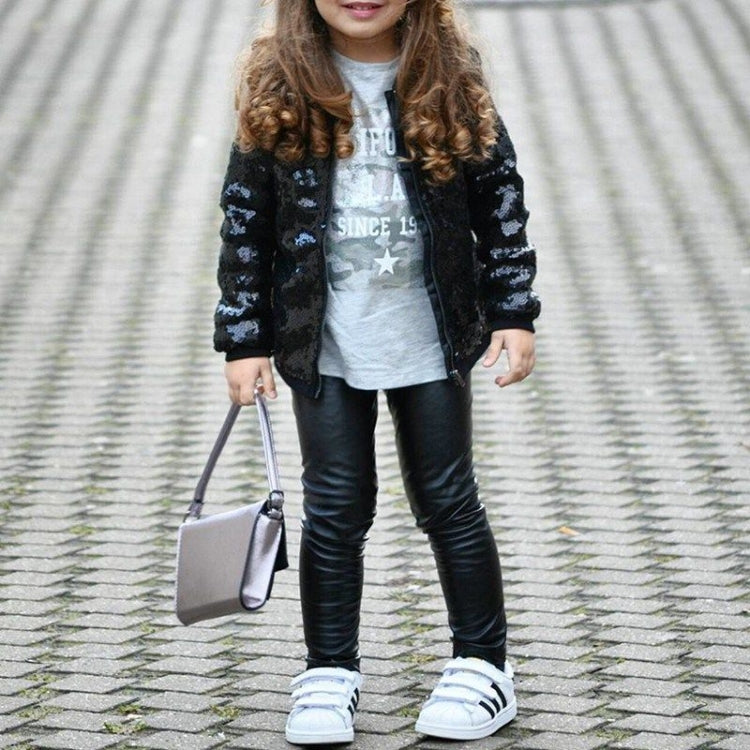 Kids White Gold Jacket Coat for Girls