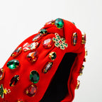 Handmade Christmas Tree Headband with Knot Design
