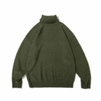 Retro Loose Knitted Solid Color Turtleneck Sweater