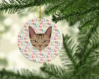 Sokoke Cat Christmas Ceramic Ornament