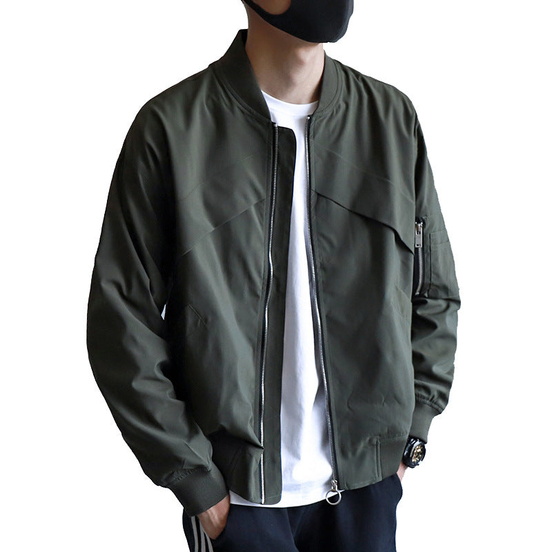 Casual Loose Fit Wild Baseball Collar Jacket