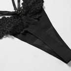 1pc Women's Seamless Lace Ice Silk Thin Strap Thong