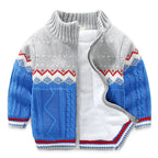 Thick Knit Cardigan for Children - Plush Sweater